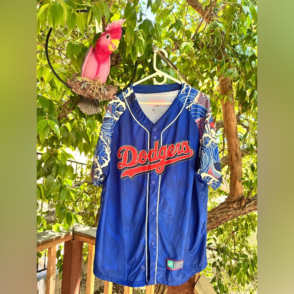 Rare Dodgers Japanese Heritage Night Jersey XL – Koi Fish Sleeve Art